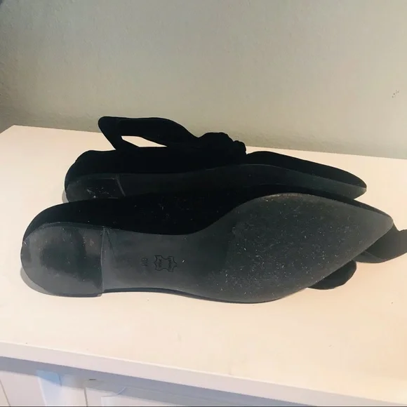 Tory Burch Clara blue velvet pointed flat shoes 8M - Picture 6 of 11